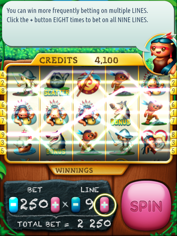 Pocahontas Slots Game Extra Tips Screenshot.