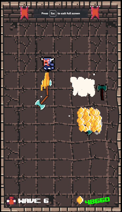 Pocket Dungeon Survivor Game Screenshot.
