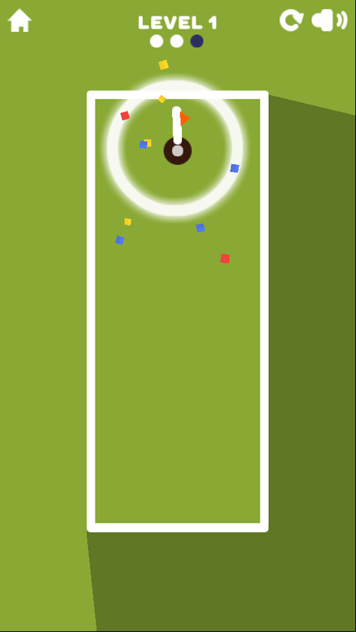 Pocket Golf Game Level Clear Screenshot.