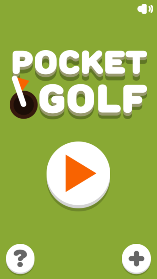 Pocket Golf Game Welcome Screen Screenshot.