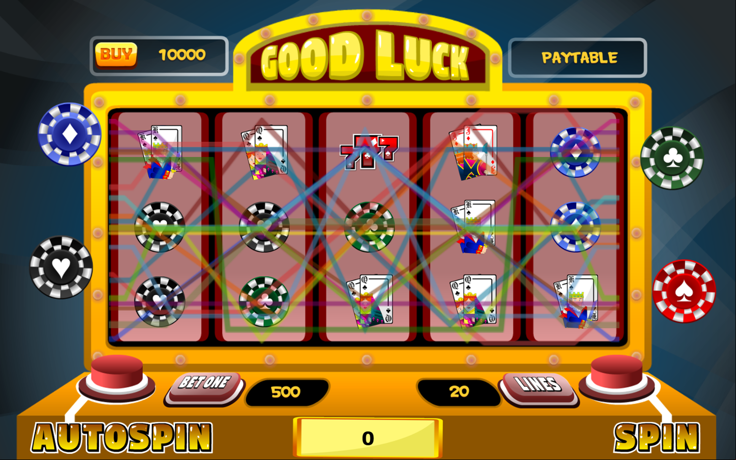 Poker Slots Game Add Bet Screenshot.