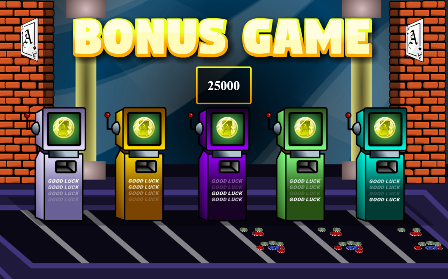 Poker Slots Game Bonus Screenshot.