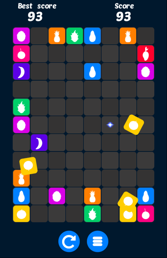 Pop Fruit Game Play Screenshot.