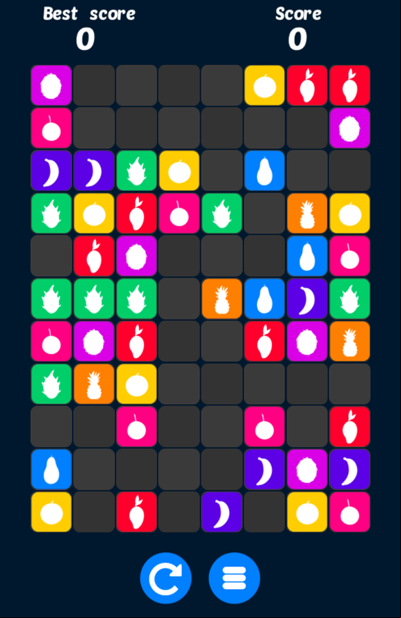 Pop Fruit Game Start Screenshot.