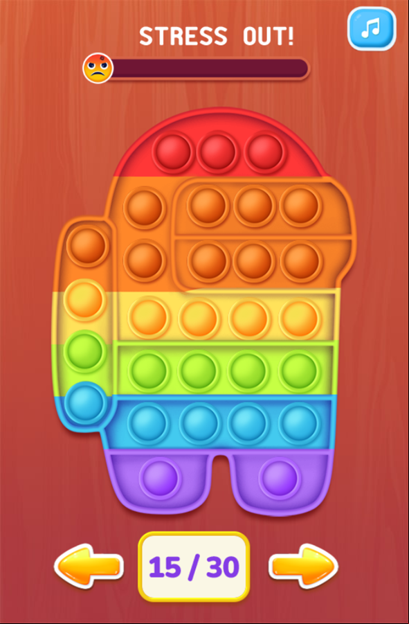 Pop It Fiesta Game Level Progress Screenshot.