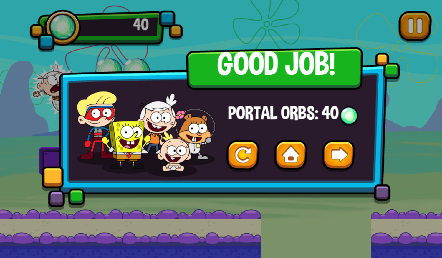 Portal Chase Game Jellyfish Jump Complete Screenshot.