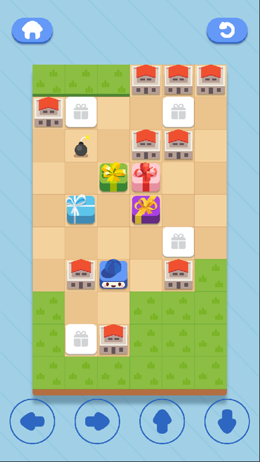 Postman Run Game Level Puzzle Screenshot.