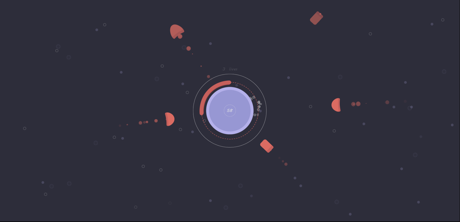 Protect Circle Game Power Shield Bursting Screenshot.