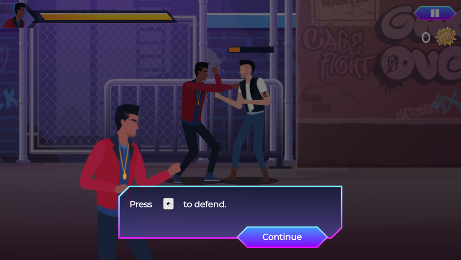 Punk Street Brawl Game How To Defend Screenshot.
