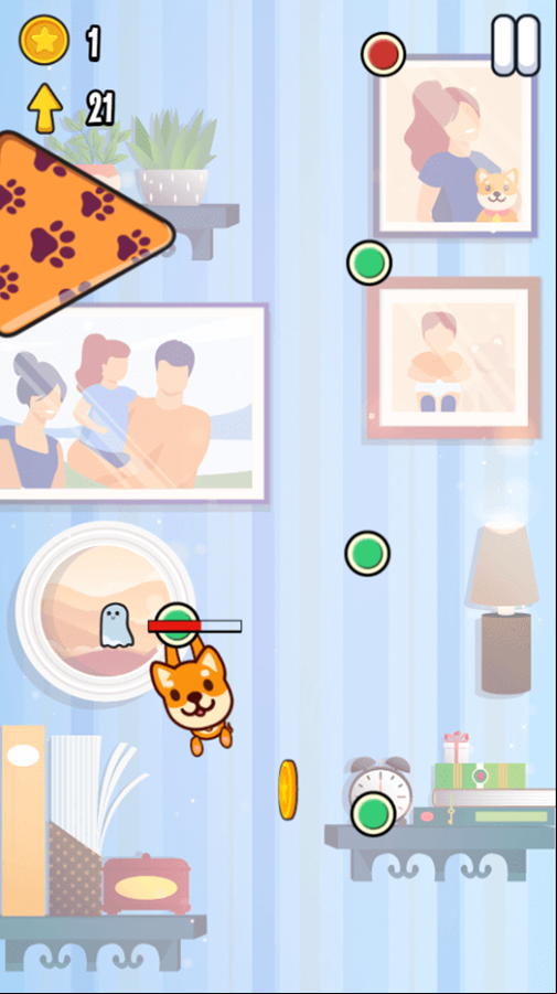 Puppy Sling Game Ghost Power Up Screenshot.