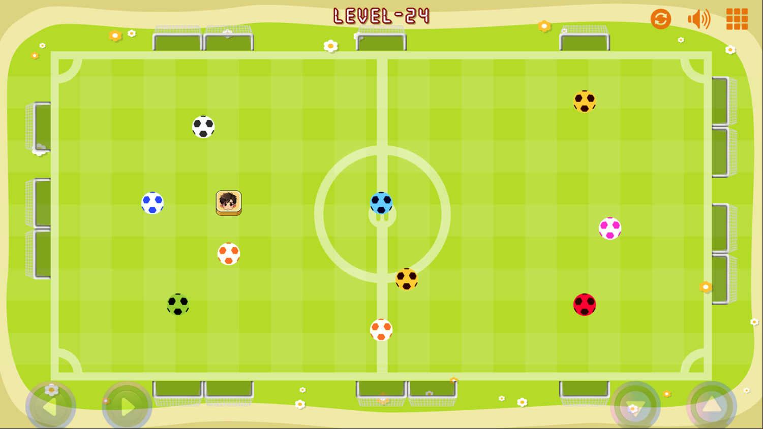 Push Puzzle Football Game Level Challenge Screenshot.