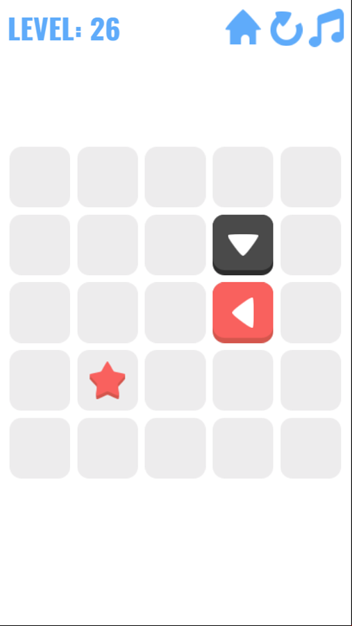 Push The Box Game Level With a Black Pushing Box Screenshot.
