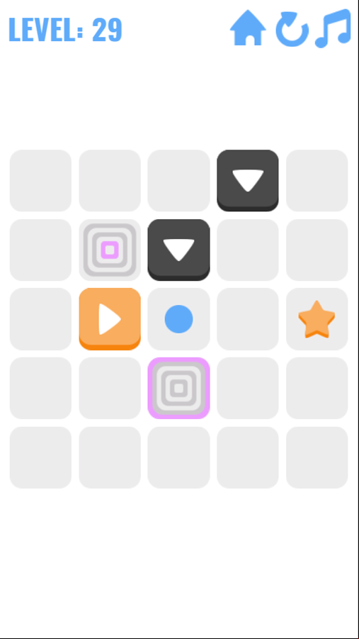 Push The Box Game Level Where Player Must Avoid Switching Colors Screenshot.