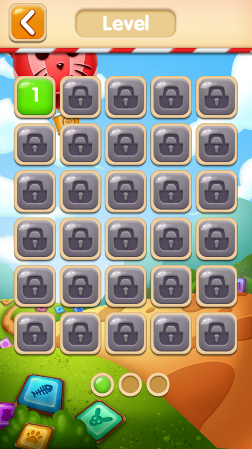Puzzle Block Game Level Select Screenshot.
