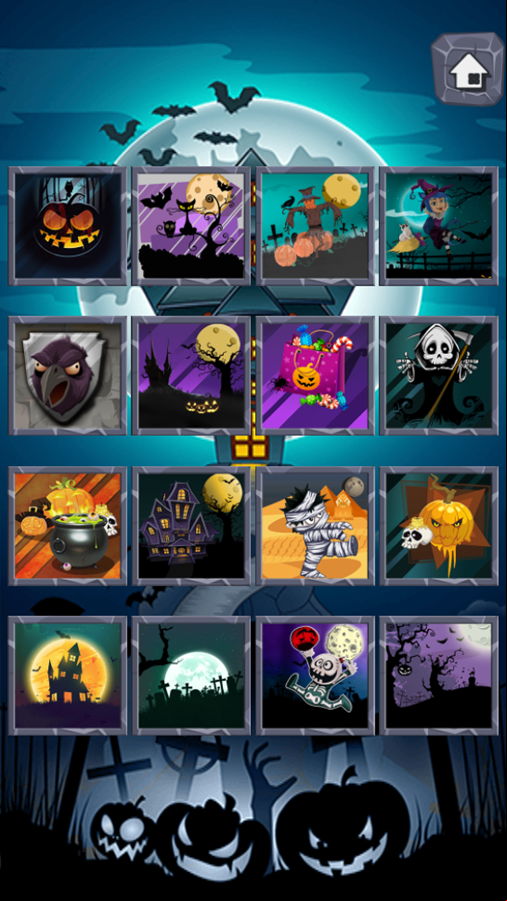 Puzzle Slide Terror Game Select Puzzle Screenshot.