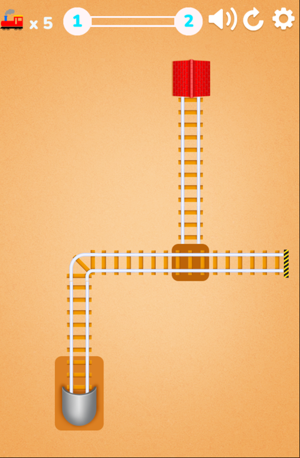 Rail Maze Puzzle Game Level Start Screenshot.