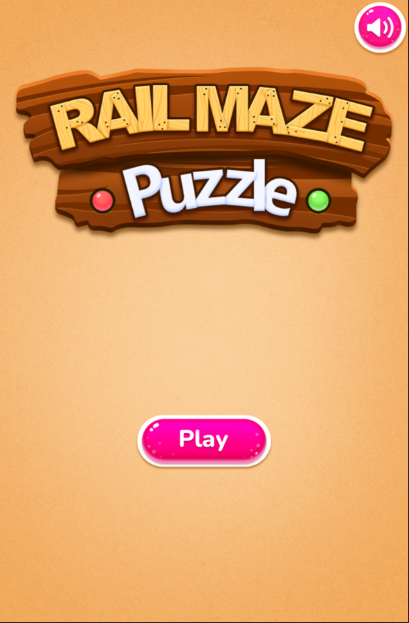 Rail Maze Puzzle Game Welcome Screen Screenshot.