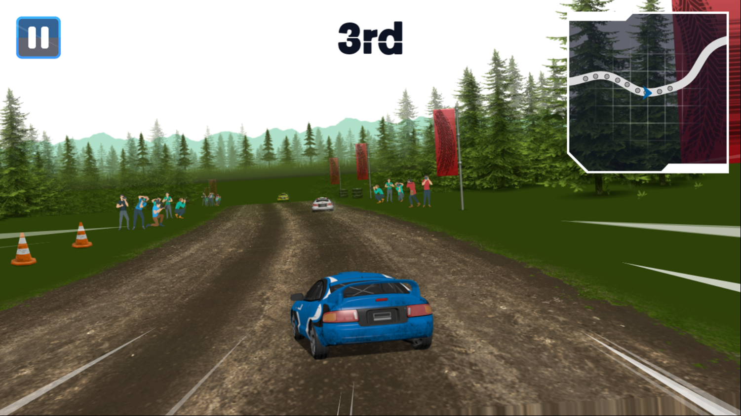 Rally Champion Game Level Play Screenshot.