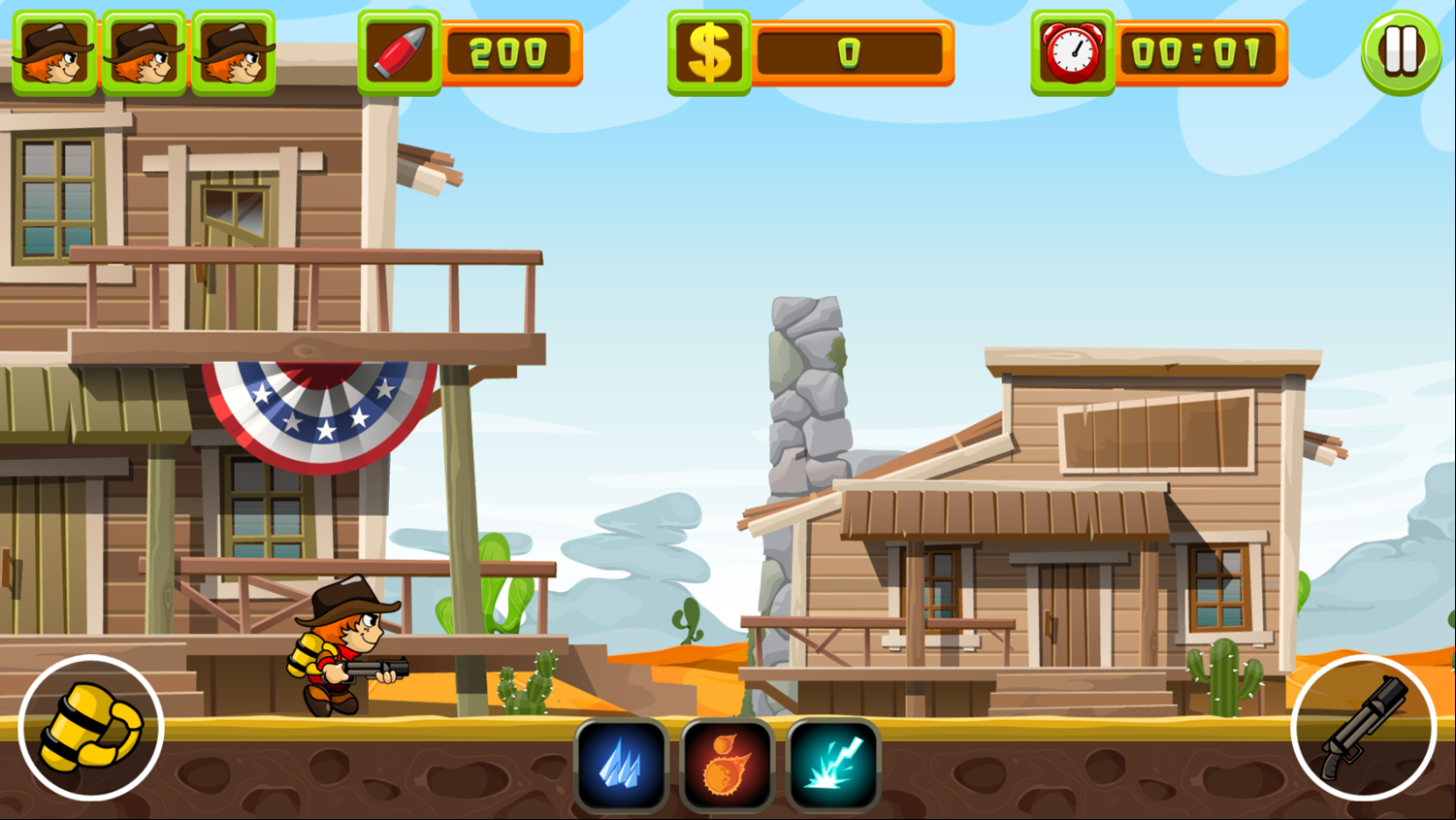 Ranger vs Zombies Game Start Screenshot.