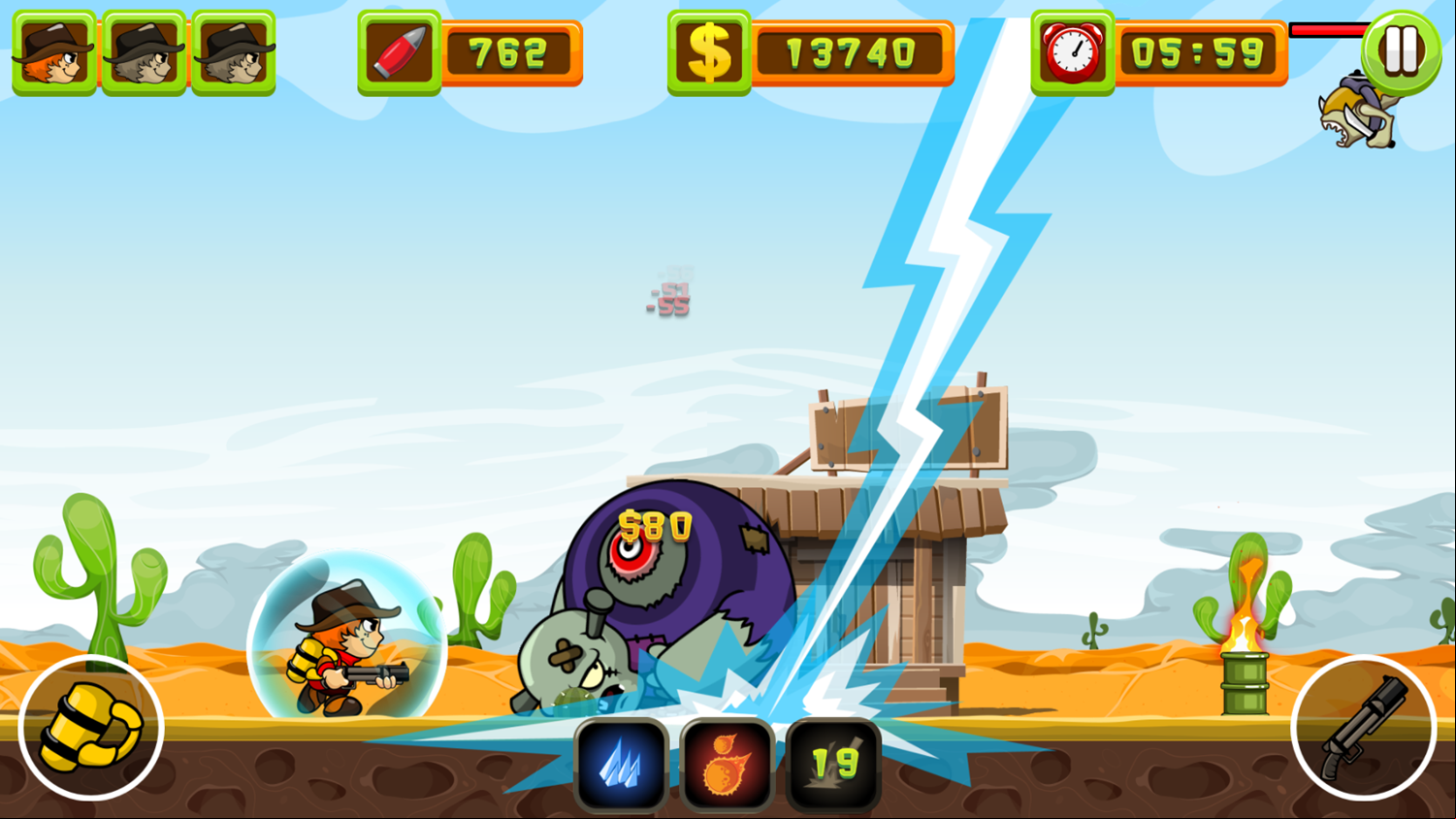 Ranger vs Zombies Game Special Attack Screenshot.