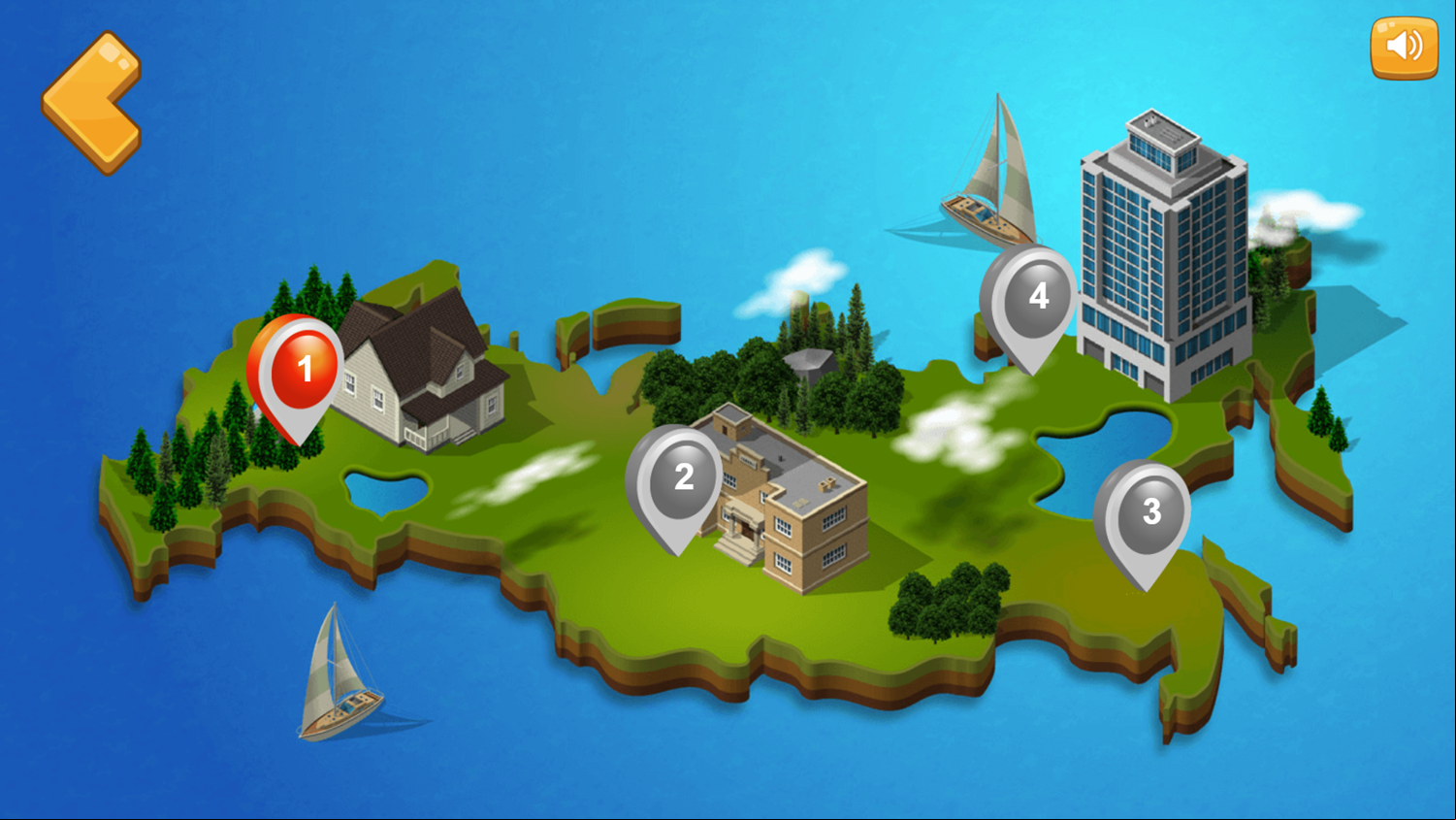 Real Estate Tycoon Game Stage Select Screenshot.