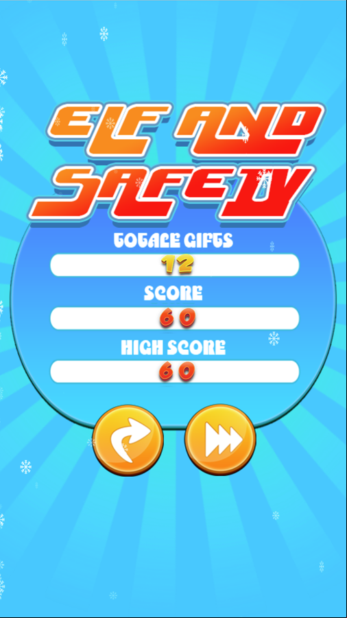 Ride Safely Santa Game Over Screen Screenshot.
