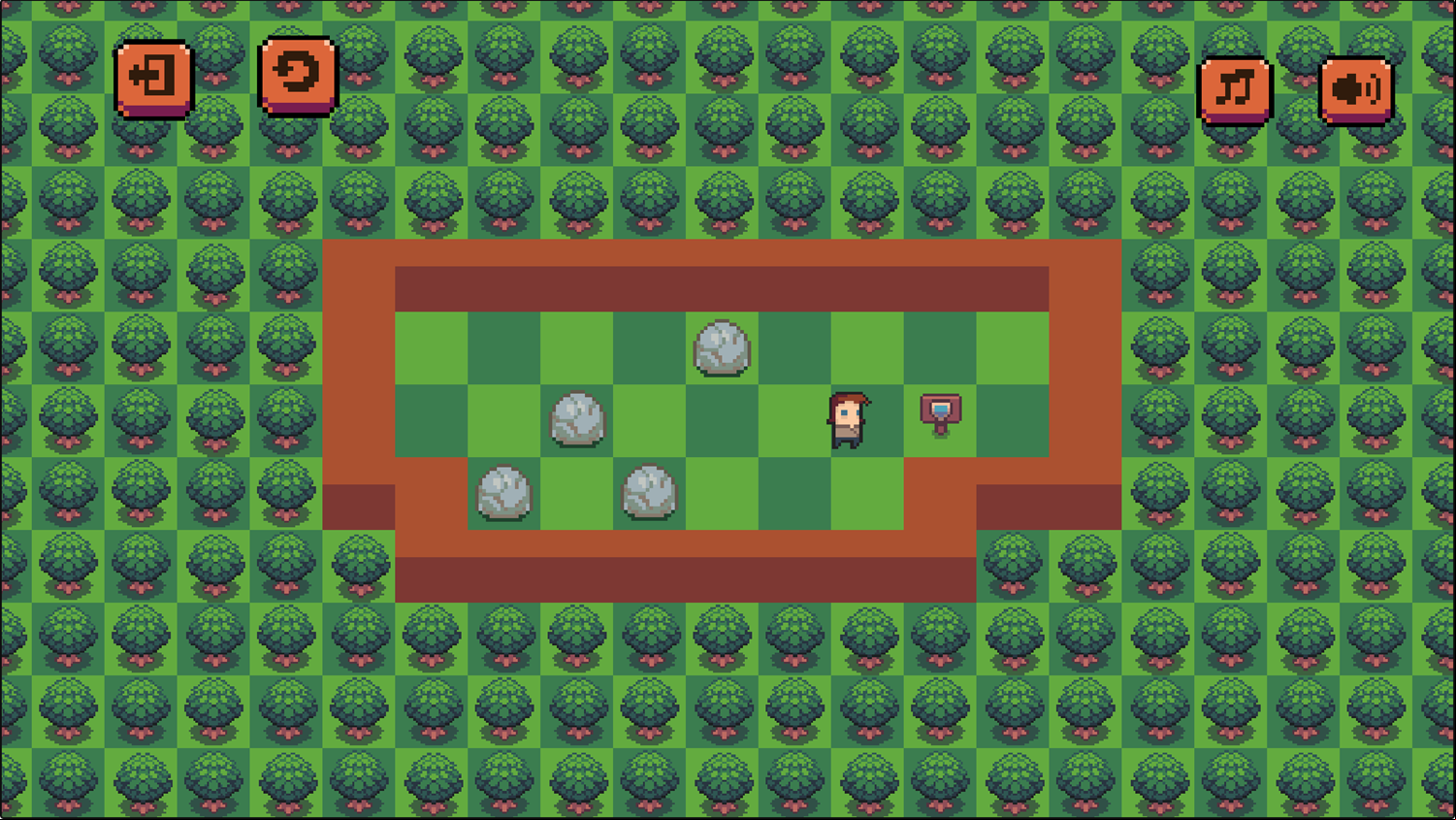 Rock Forest Game Level Play Screenshot.