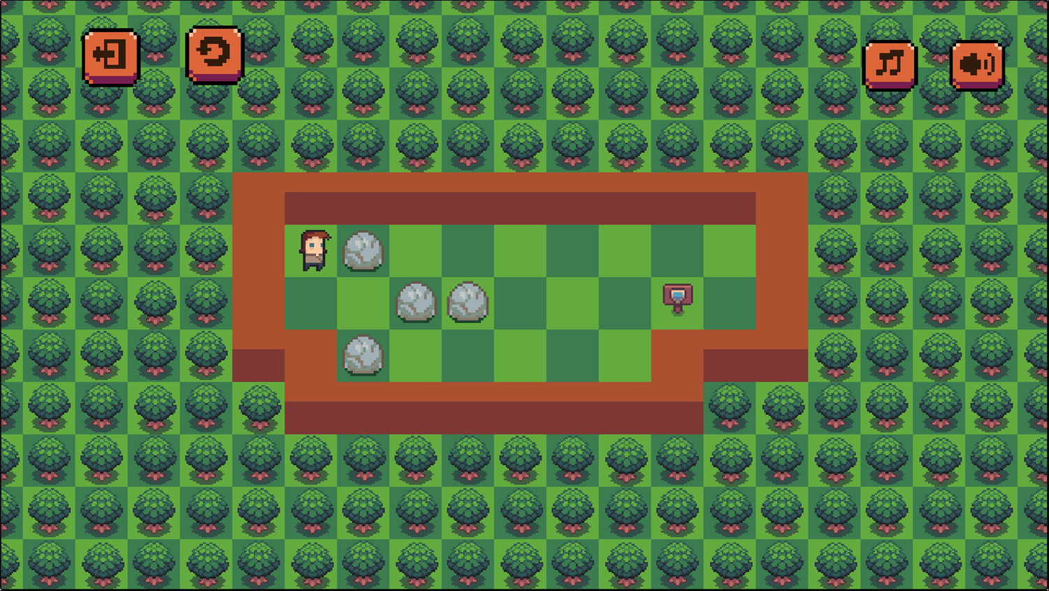 Rock Forest Game Level Start Screenshot.