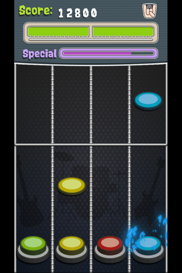 Rock Music Game Blue Note Screenshot.