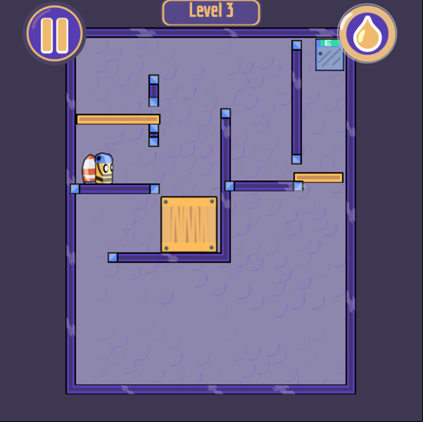 Rocket Bot Game Level Play Screenshot.