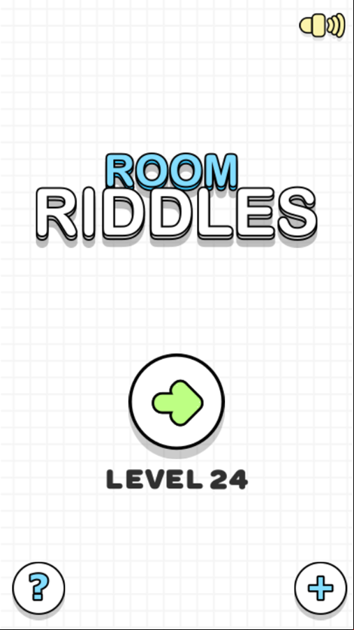 Room Riddles Game Welcome Screen Screenshot.