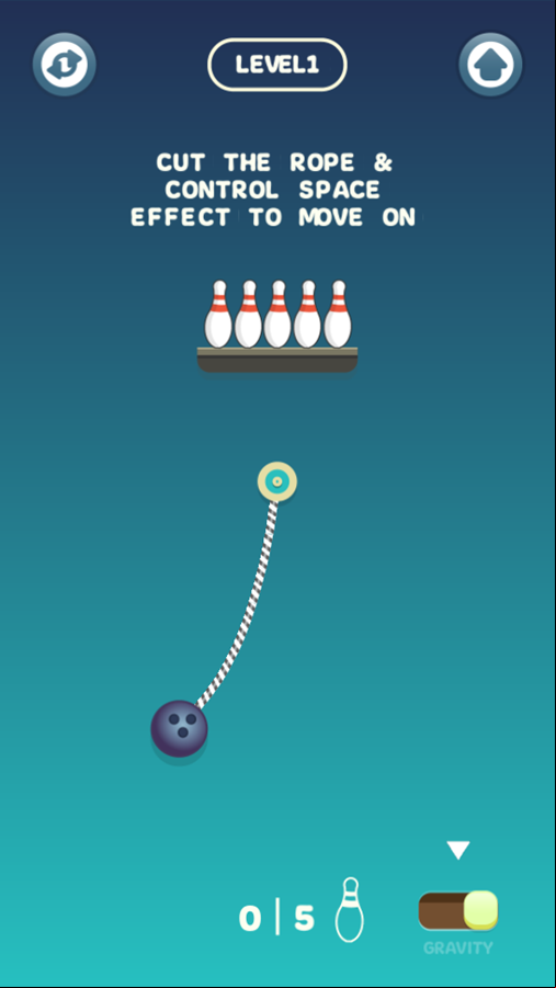 Rope Bawling 2 Game Levels Start Screenshot.