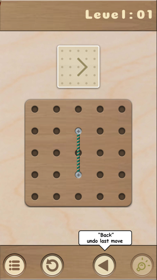 Rope Star Game Level Start Screenshot.