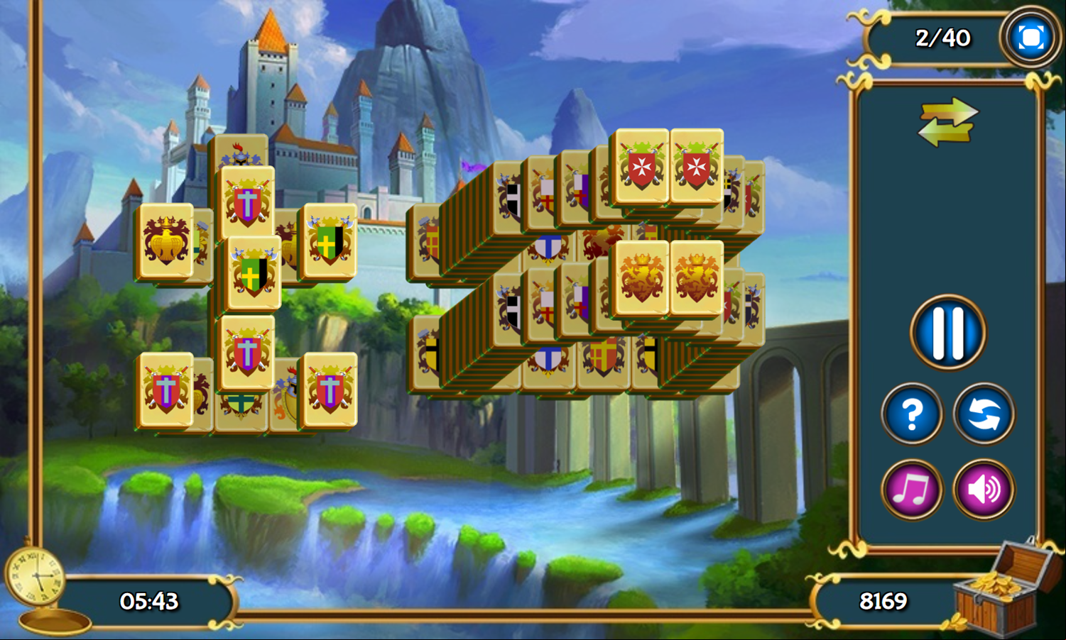 Royal Tower Mahjong Game Next Level Screenshot.