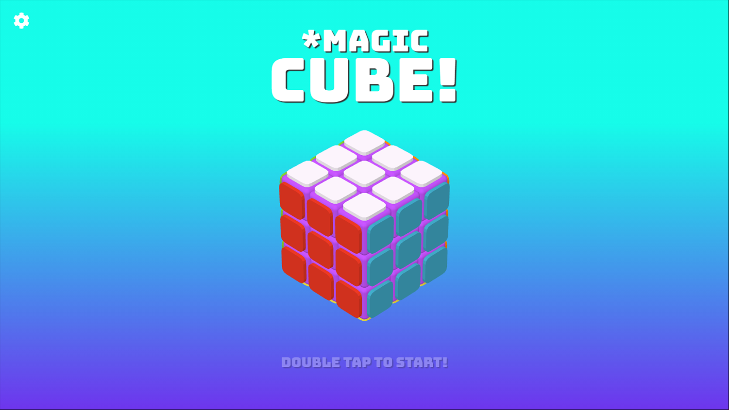 Rubiks Cube Welcome Screen Screenshot.
