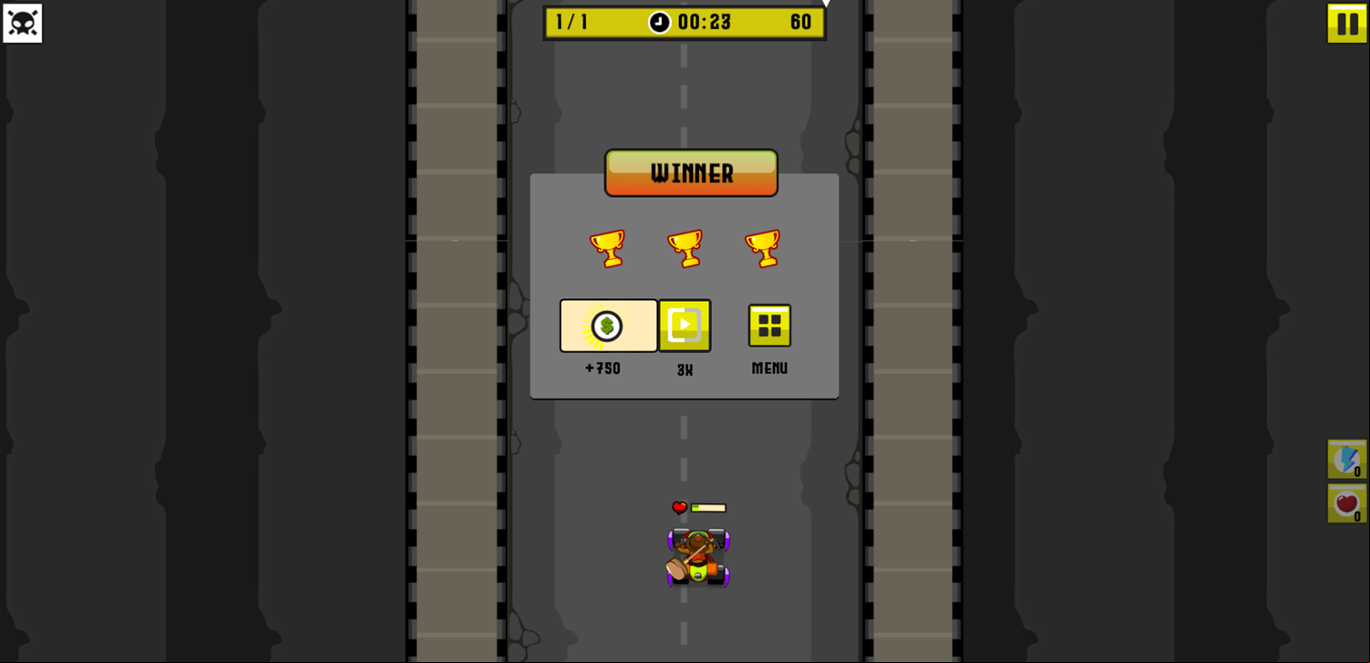 Rude Races Game Dark Course Screenshot.
