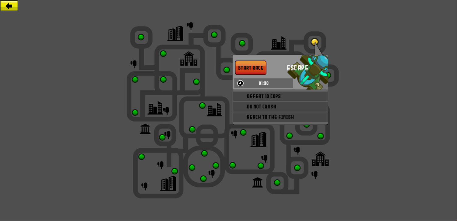 Rude Races Game Final Race Select Screen Screenshot.