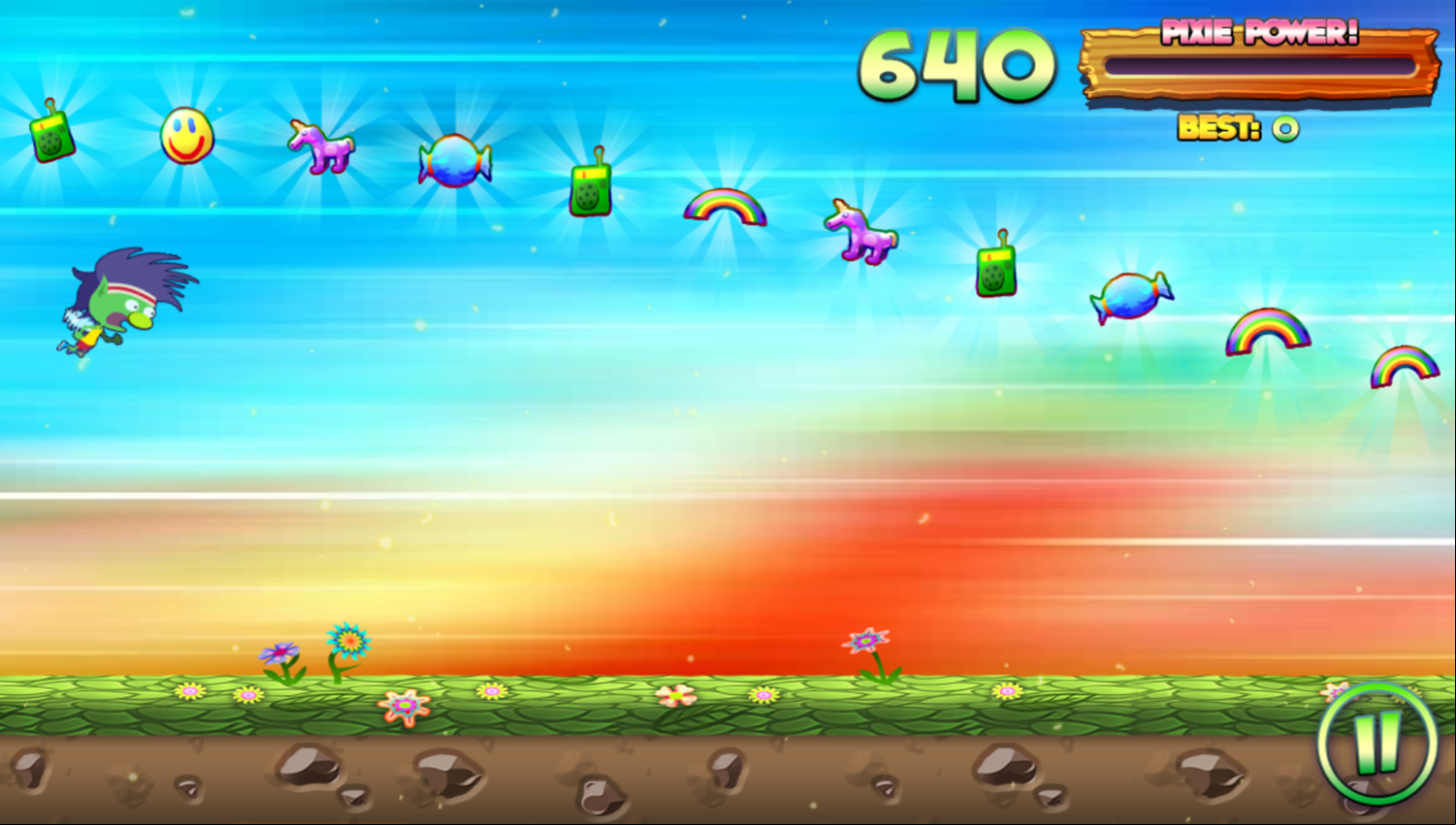 Run Pixie Run Game Bonus Mode Screenshot.