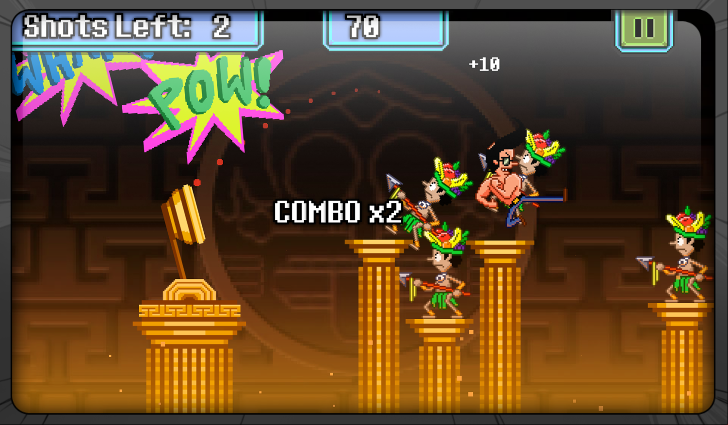 Sanjay and Craig Frycade Game Aztec Kicker Game Play Screenshot.