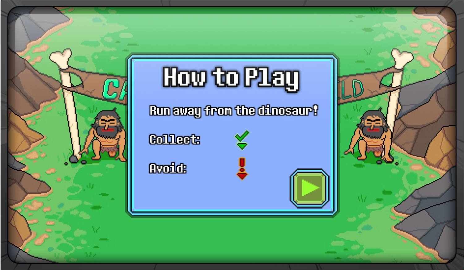 Sanjay and Craig Frycade Game Caveman Track and Field How To Play Screenshot.