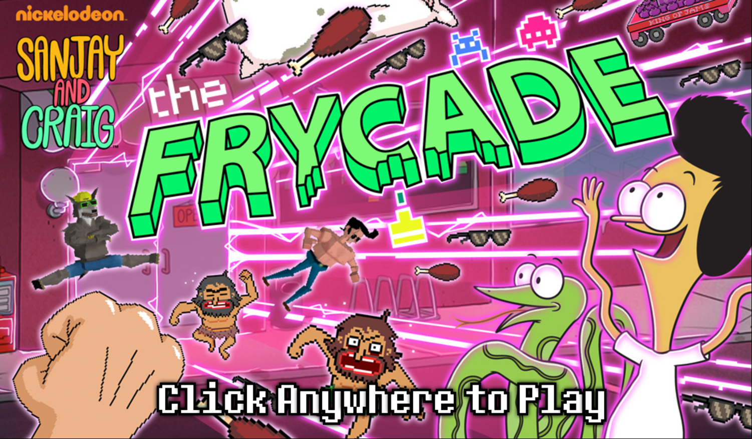 Sanjay and Craig Frycade Game Welcome Screen Screenshot.