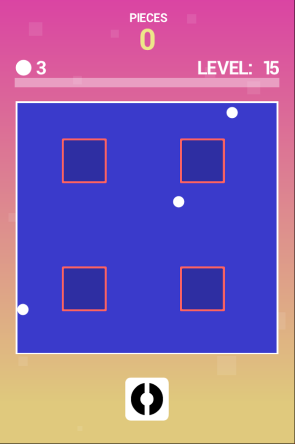 Scaled Game Level With 4 Fixed Boxes Screenshot.