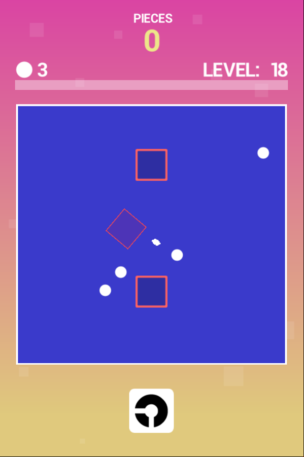 Scaled Game Level With Fixed Boxes and a Moving Box Screenshot.