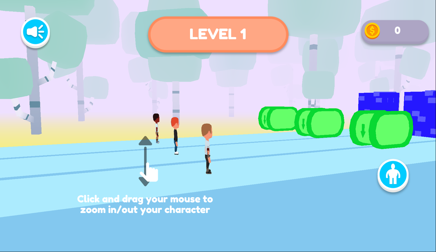 Scalerman Game Welcome Screen Screenshot.