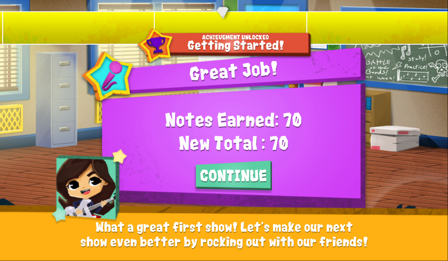 School of Rock Together We Rock Game Score Screenshot.