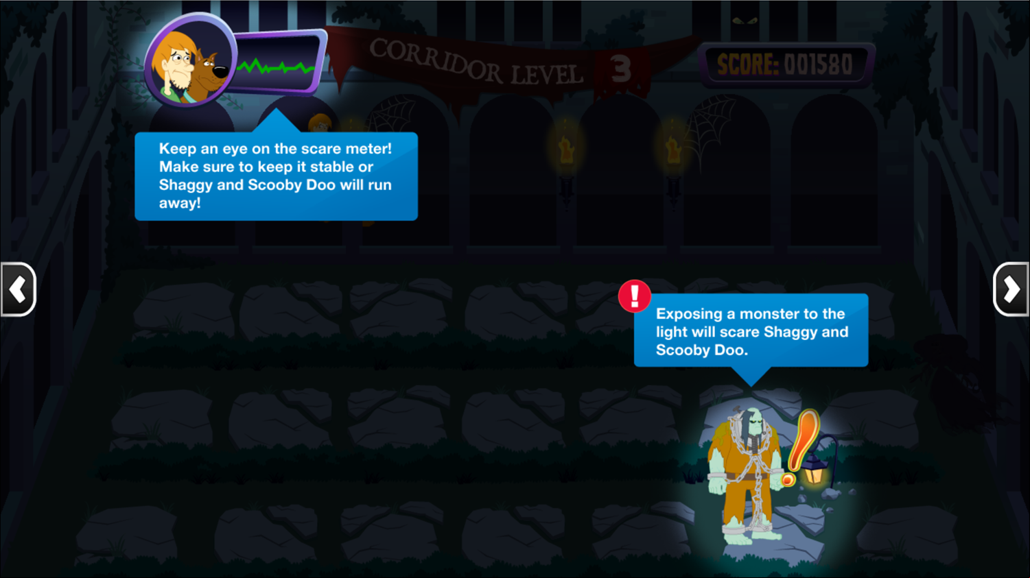 Scooby Doo Creepy Corridors Monster Exposing Instructions Screenshot.