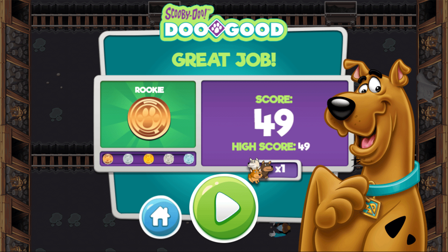Scooby Doo Doo Good Ruff Rescue Score Screenshot.