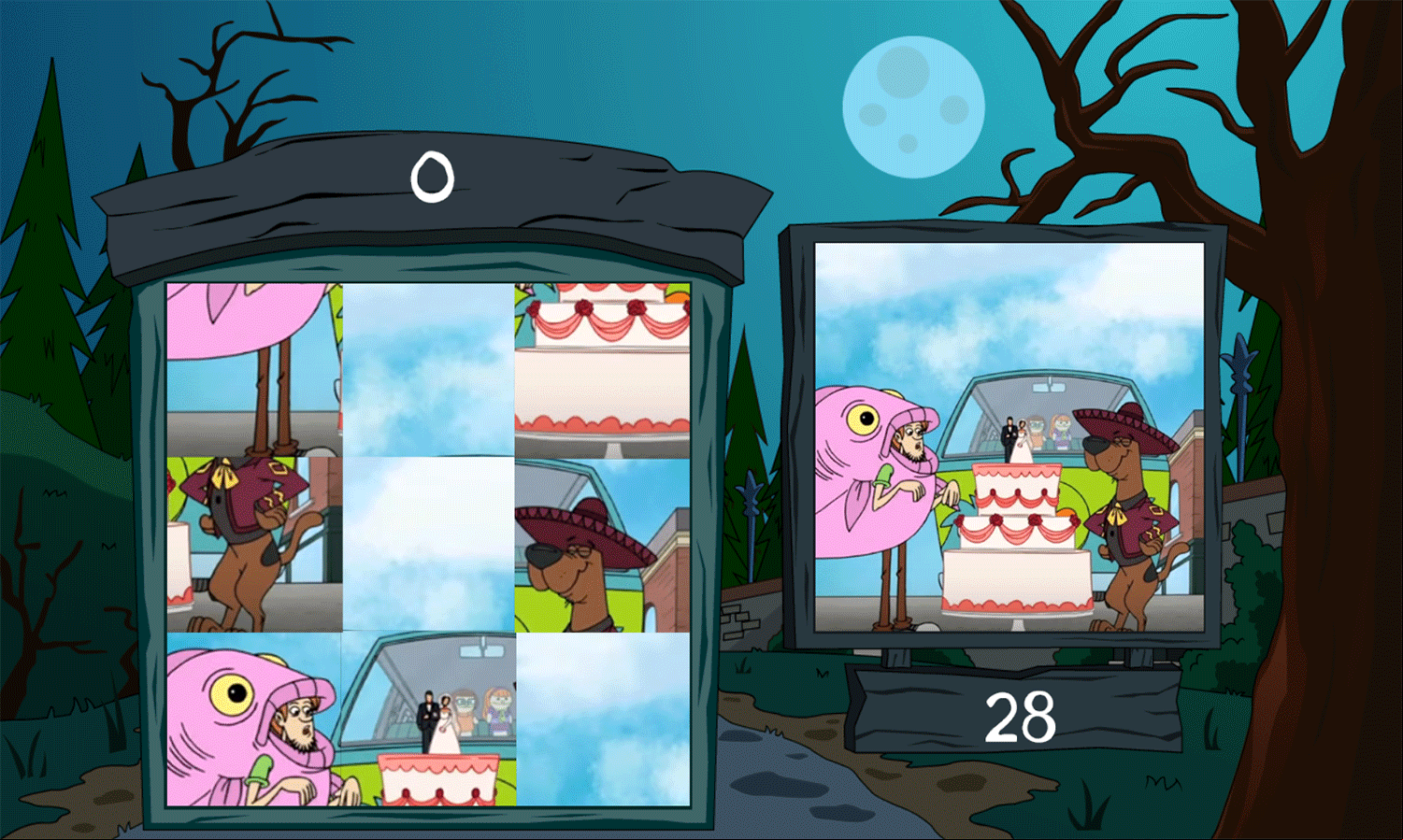 Scooby Doo Mystery Puzzle Game Screenshot.