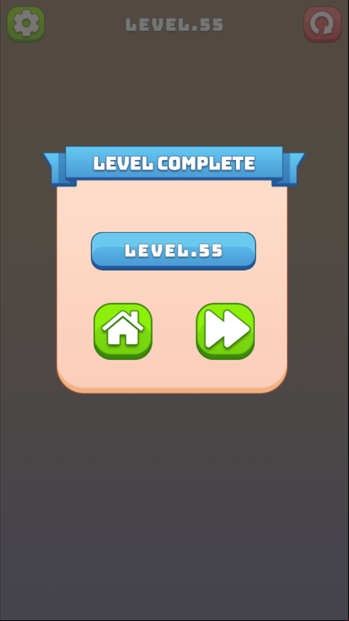 Screw Spin Game Complete Screen Screenshot.