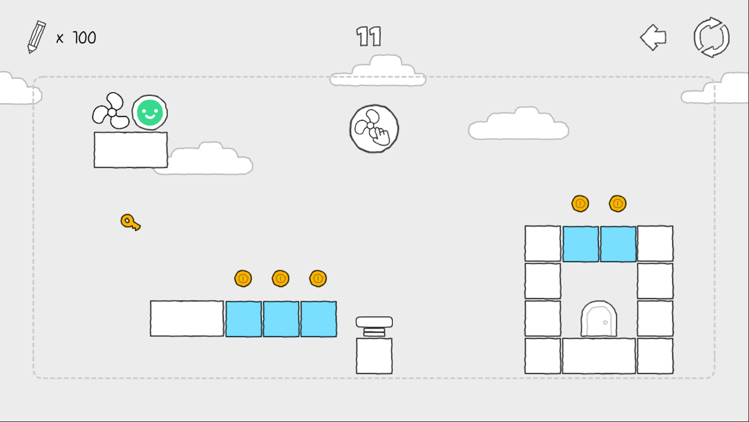 Scribble World Drawing Puzzle Game Level With a Fan Screenshot.